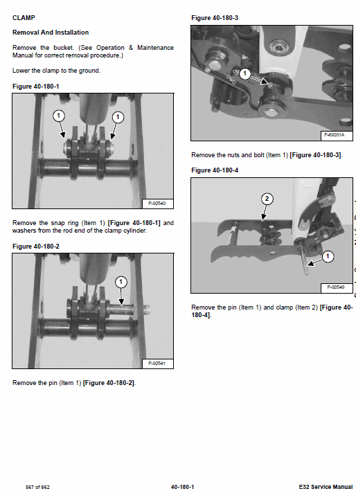 Bobcat E32 Compact Excavator Service Manual