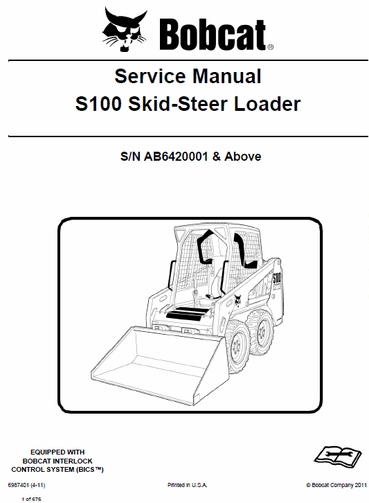 Bobcat S100 Skid-Steer Loader Service Manual