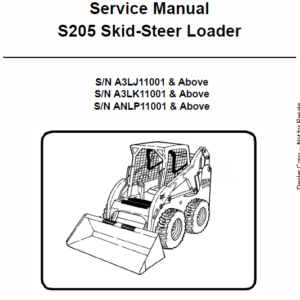 Bobcat S205 Skid-Steer Loader Service Manual