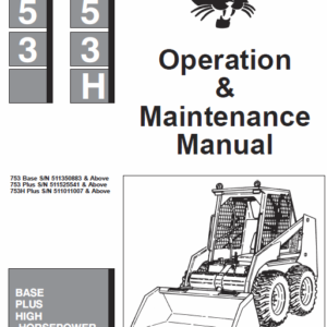 Bobcat 753 and 753HF Skid-Steer Loader Service Manual