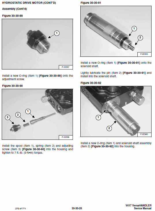 Bobcat V417 VersaHANDLER Telescopic Service Manual