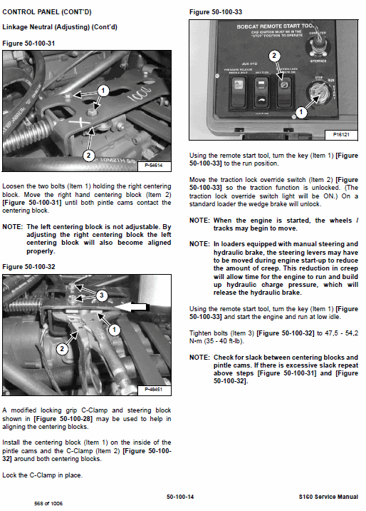 Bobcat S160 Skid-Steer Loader Service Manual