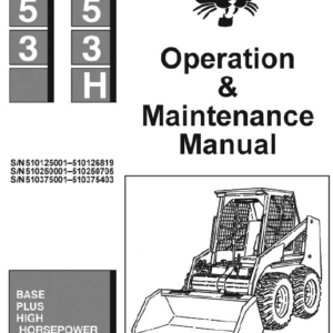 Bobcat 853 and 853H Skid-Steer Loader Service Manual