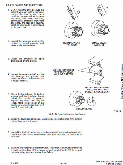 Bobcat 700, 720, 721 and 722 Skid-Steer Loader Service Manual