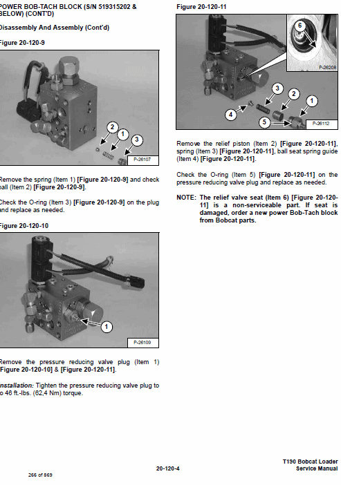 Bobcat T190 Turbo and Turbo High Flow Track Loader Service Manual