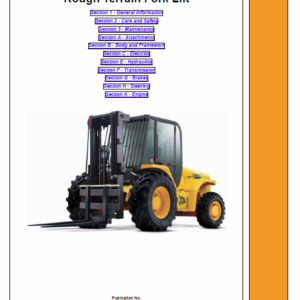 Jcb 926 930 940, B Rtfl Rough Terrain Fork Lift Service Manual