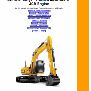 Jcb Js115, Js130, Js145, Js160, Js180, Js200, Js210, Js220 Excavator Manual