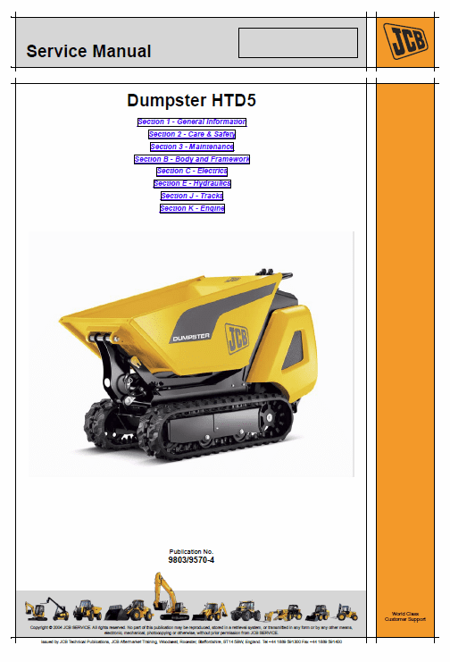 Jcb Htd5 Dumpster Service Manual