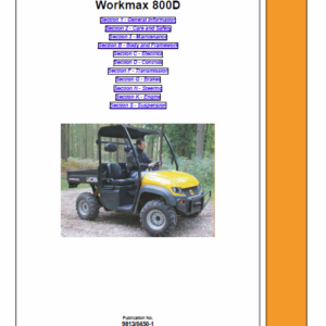 JCB 800D Workmax Utility Vehicle Service Manual