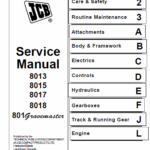 JCB 8013, 8015, 8017, 8018 Mini Excavator Service Manual