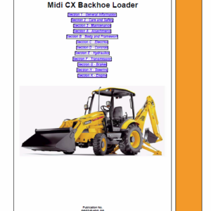 JCB Midi CX Backhoe Loader Service Manual