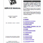 JCB 48Z-1, 51R-1 Mini Digger Excavator Service Manual