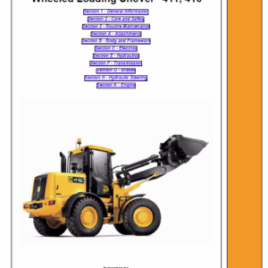 JCB 411, 416 Wheeled Loader Shovel Service Manual