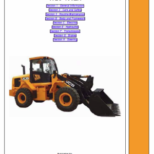 JCB 430ZX Wheeled Loader Shovel Service Manual