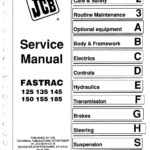 JCB 125, 135, 145, 150, 155, 185 Fastrac Service Manual