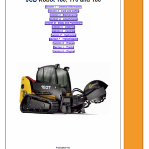 Jcb 160, 170, 180t Robot Skidsteer Loader Robot Service Manual