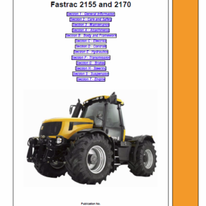 JCB 2155, 2170 Fastrac Service Manual