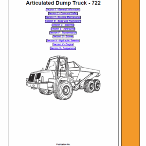 JCB 722 Articulated Dump Truck Service Manual