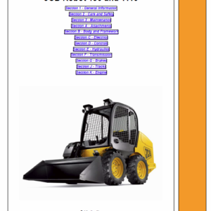 JCB 190, 190HF, 1110, 1110HF, 190T, 190THF, 1110T, 1110THF Skidsteer Loader Manual