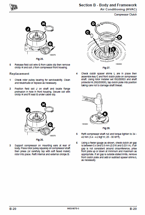 JCB 8250 Fastrac Service Manual