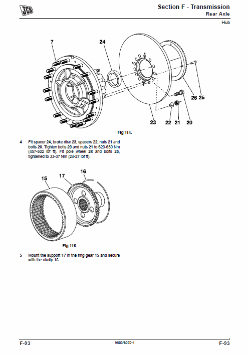 JCB 8250 Fastrac Service Manual