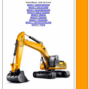 Jcb Js360 Tier 3 Auto Tracked Excavator Service Manual