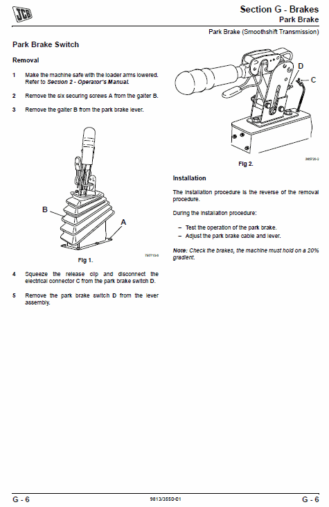 JCB 418S Wheeled Loader Shovel Service Manual