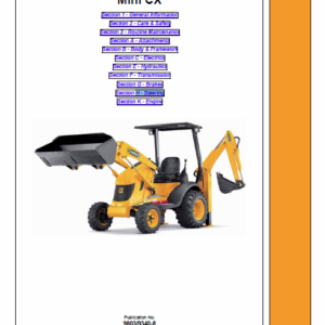 JCB Mini CX Backhoe Loader Service Manual