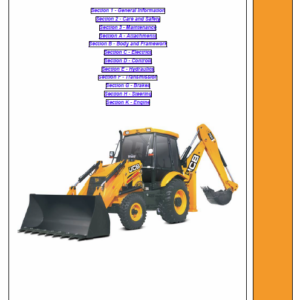 JCB 3DX Backhoe Loader Service Manual