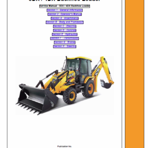 JCB 3DX, 4DX India Backhoe Loader Service Manual