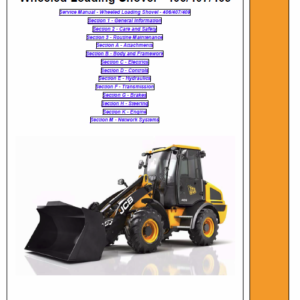 JCB 406, 407, 409 Wheeled Loader Shovel Service Manual