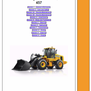 JCB 427, 437, 457 T4i Wheeled Loader Shovel Service Manual