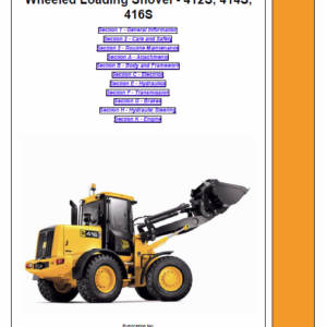 JCB 412S, 414S, 416S Wheeled Loader Shovel Service Manual