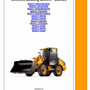 JCB 406, 409 Wheeled Loader Shovel Tier 2/3 Deutz Service Manual