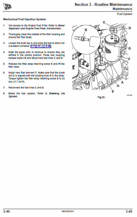 JCB TM310 Wheeled Loader Shovel Service Manual