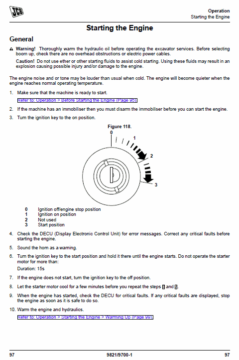 Jcb Js115, Js130, Js145, Js160, Js180, Js190 T4i Tracked Excavators Service Manual