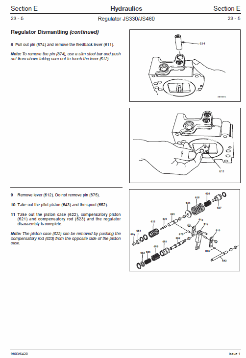 Jcb Js330, Js450, Js460 Manual Tracked Excavator Service Manual