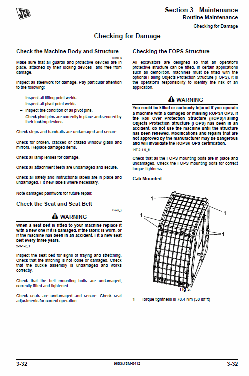 Jcb Js360 Tier 3 Auto Tracked Excavator Service Manual