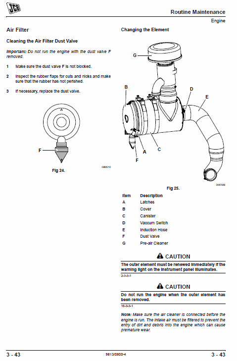 JCB 432ZX Wheeled Loader Shovel Service Manual