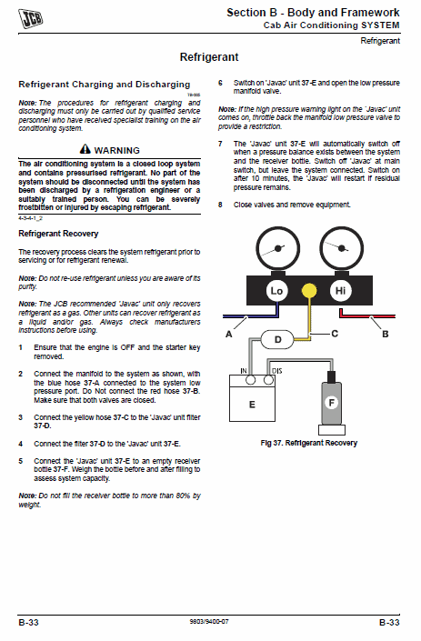 JCB Midi CX Backhoe Loader Service Manual