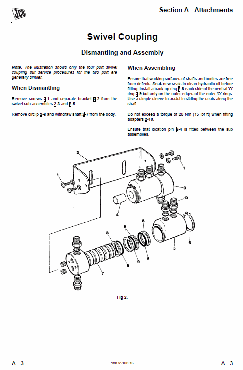 Jcb 926 930 940, B Rtfl Rough Terrain Fork Lift Service Manual