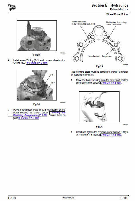 JCB Mini CX Backhoe Loader Service Manual