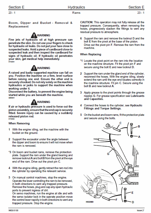 JCB 801.4, 801.5, 801.6 Mini Excavator Service Manual