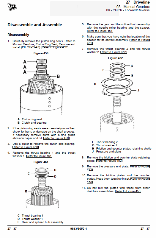 JCB 3CX Tier 2, Tier 3 Backhoe Loader Service Manual