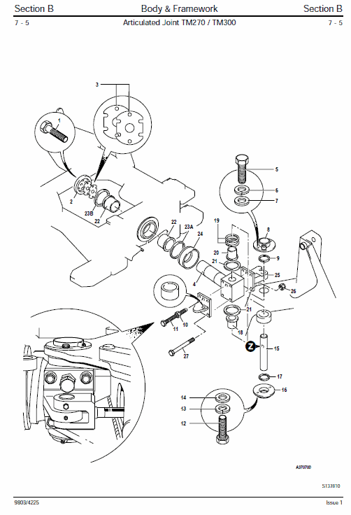 JCB TM200, TM270, TM300 Wheeled Loader Shovel Service Manual