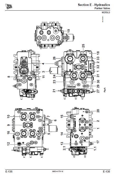 JCB 412S, 414S, 416S Wheeled Loader Shovel Service Manual