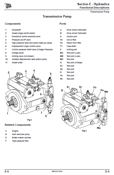 JCB 406, 409 Wheeled Loader Shovel Tier 2/3 Deutz Service Manual