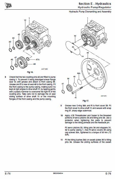 Jcb Js330 Tier 2 And Tier 3 Auto Tracked Excavator Service Manual