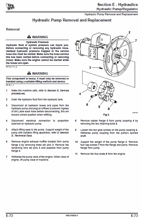 Jcb Js290 Tier 3 Auto Tracked Excavator Service Manual