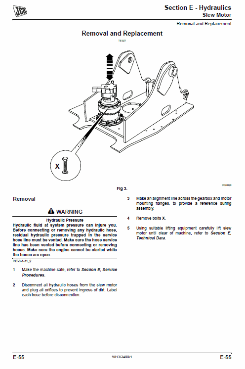 Jcb Js210lc Tracked Excavator Service Manual